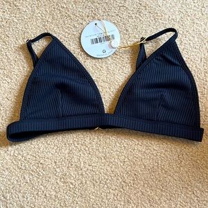 Montce black triangle swim bikini top